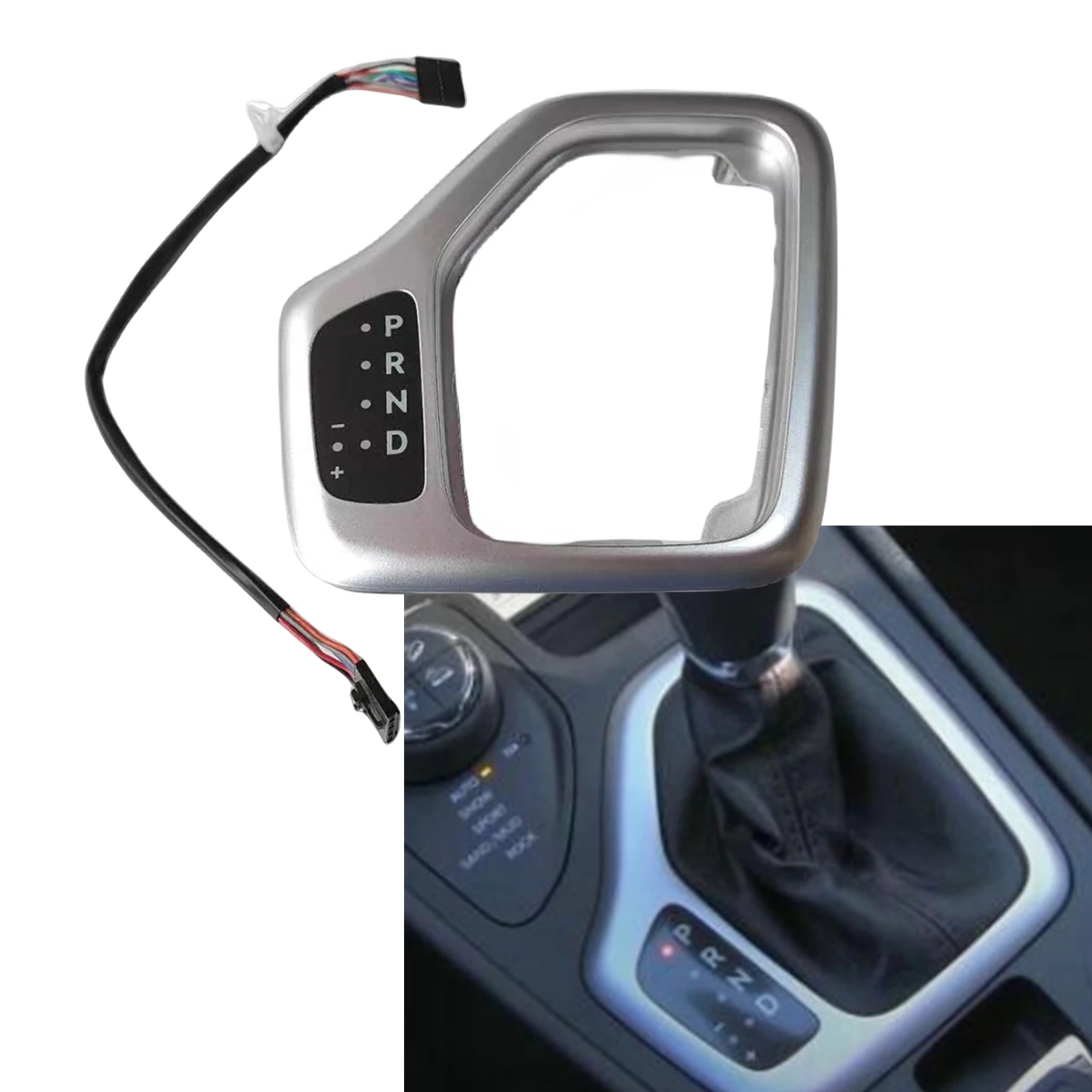 Auto Transmission Shift Indicator Bezel For Jeep Cherokee 2014 2015 2016 2017 2018 Interior Gear Panel Frame Cover Decorative