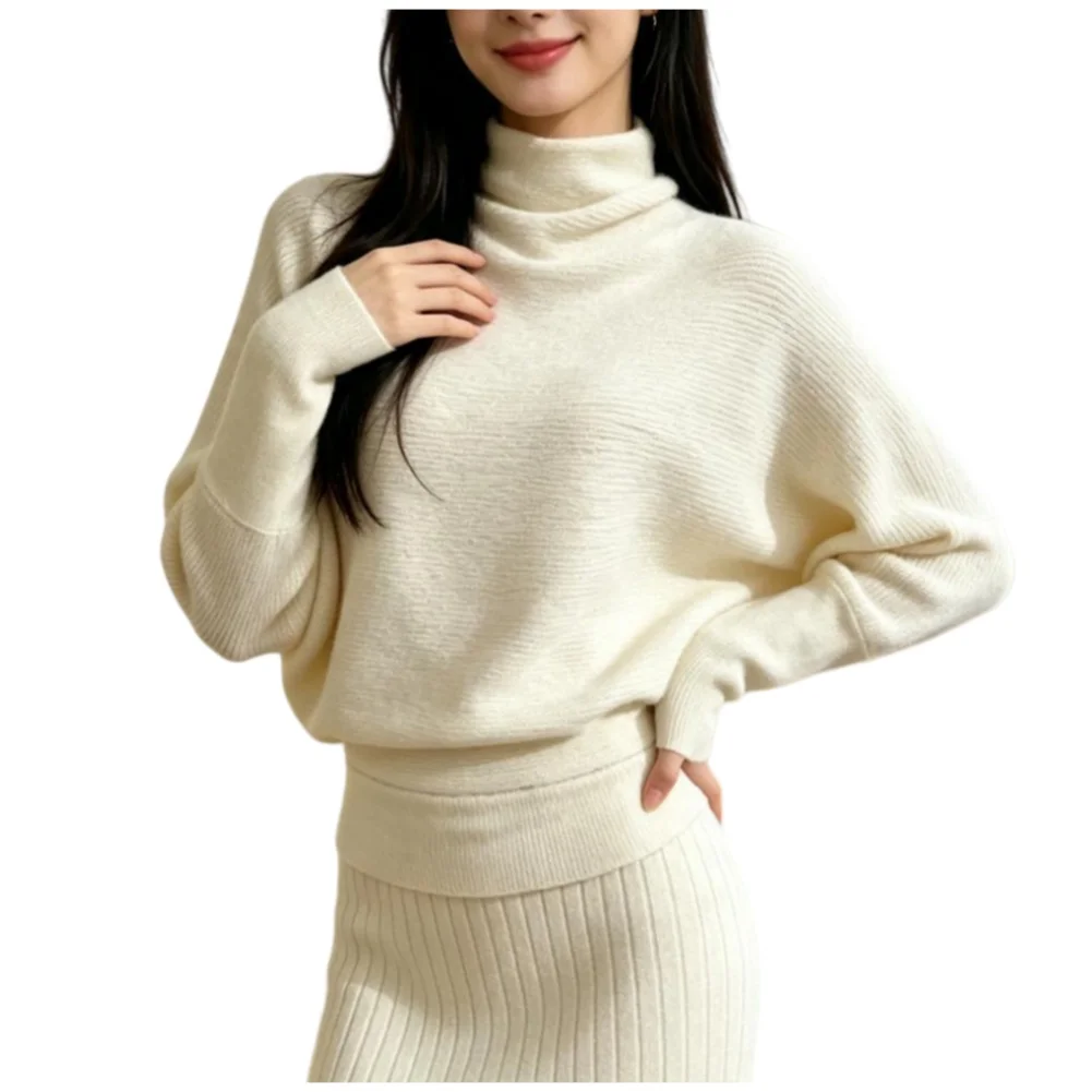 For Spring Summer Autumn Winter Regular Length Pullover Women Half High Neck Pullover For Daily Commute And Work