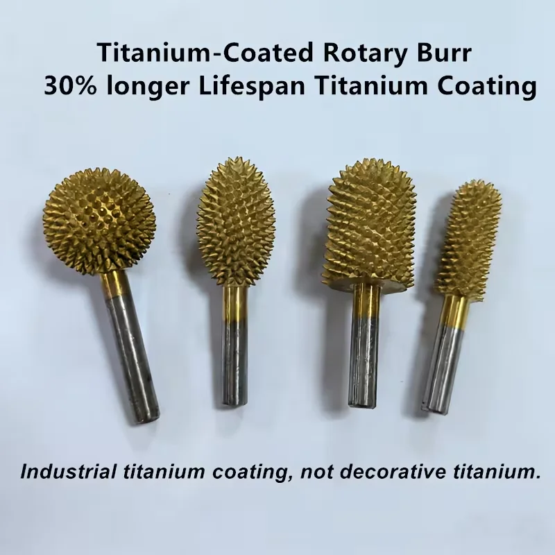 Alloy Steel Rotary Burr, Coated 1/4