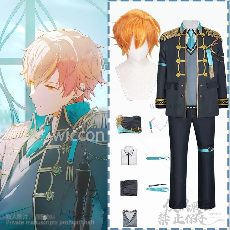 

Anime Game Project Sekai VBS Cosplay Shinonome Akito World Link2 Costume Knights Y2K Coat Pants Punk Idol Uniform Wig Customized