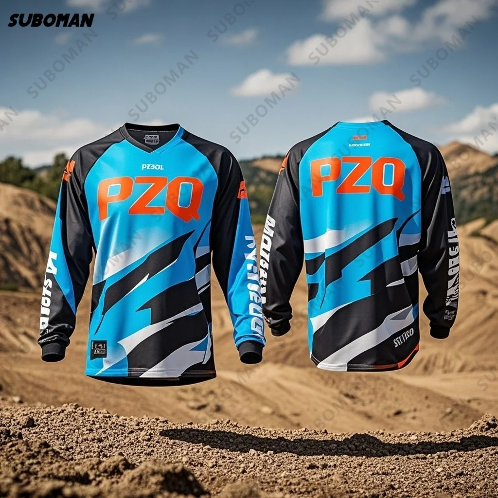 

Новый мужской брендовый 12-цветный велосипедный свитшот PZQ, одежда для мотокросса, горного эндуро, велосипедный спуск, велосипедный трикотаж, футболки Y2K