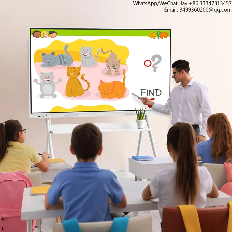 

65-Inch Android Display Smart Interactive Board Multi-Touch Digital Whiteboard For Small Meeting Rooms Online Teaching
