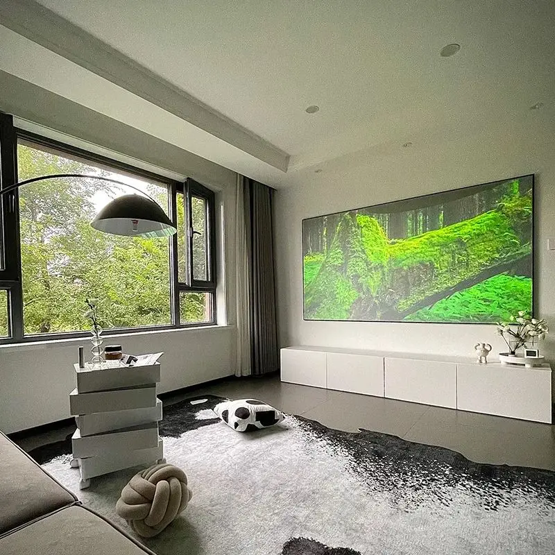 120 Inch Grey Crystal ALR Projection Screen Ambient Light Rejecting Fixed Frame Projector Screen For Projector 4k Home Cinema