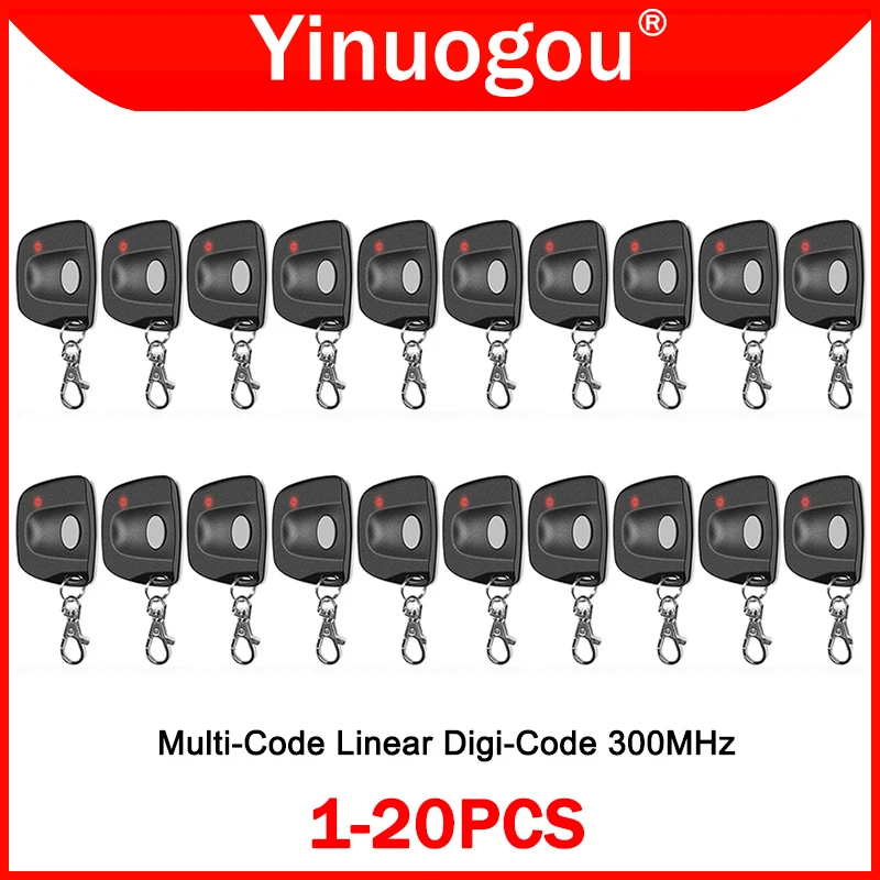 Linear Multi-Code 3083 3083-01 3089 3089-11 MCS308911 MCS308301 MCS420001 Garage Door Remote Control 300MHz 10 Dip Switch Opener