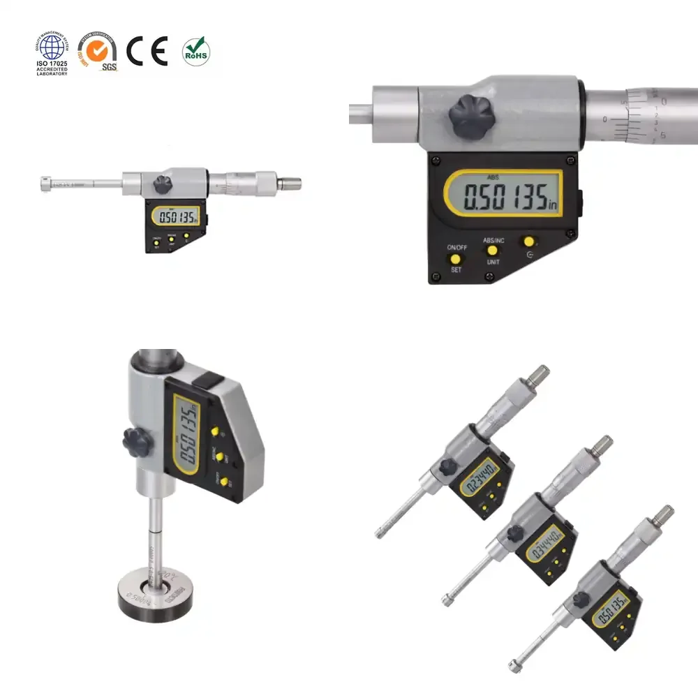 

ASIMETO 3 Point Internal Micrometer Set with Carbide Tip 0.01 mm 0.001 mm Resolution for Precision Measurement of Bottom