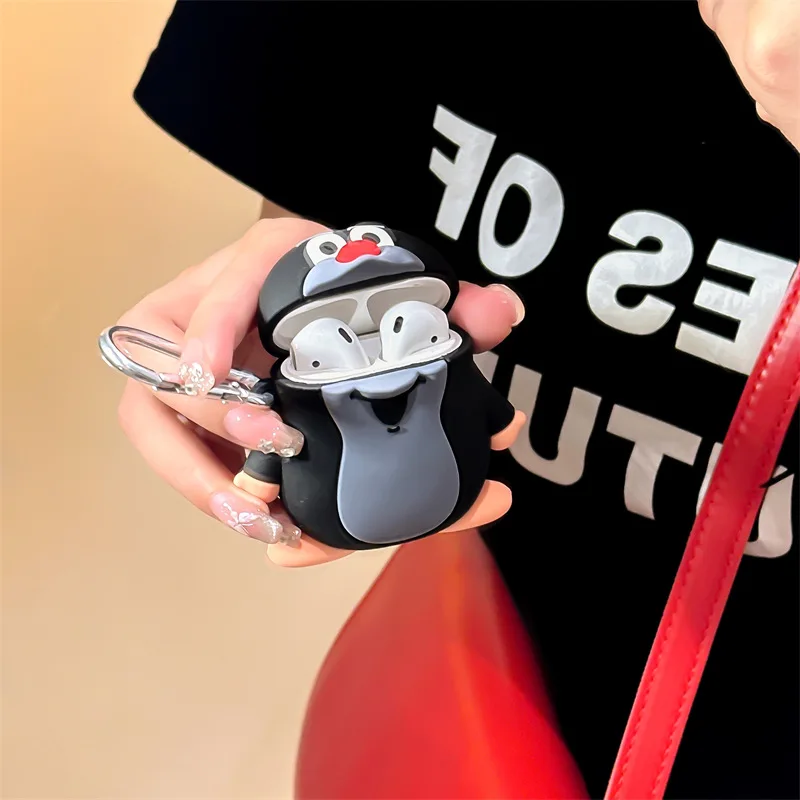 Cute Cartoon Mole Case for AirPods Pro2 Airpod Pro 1 2 3 Bluetooth Earbuds Charging Box Protective Earphone Case Cover