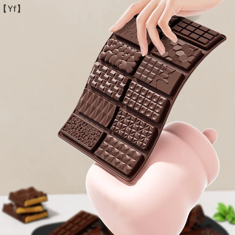 Chocolate Bar Mold Deep Dubai Break Apart Candy Molds Thick Stuffed Silicone Molds For Filling Pistachio Chocolate Bar