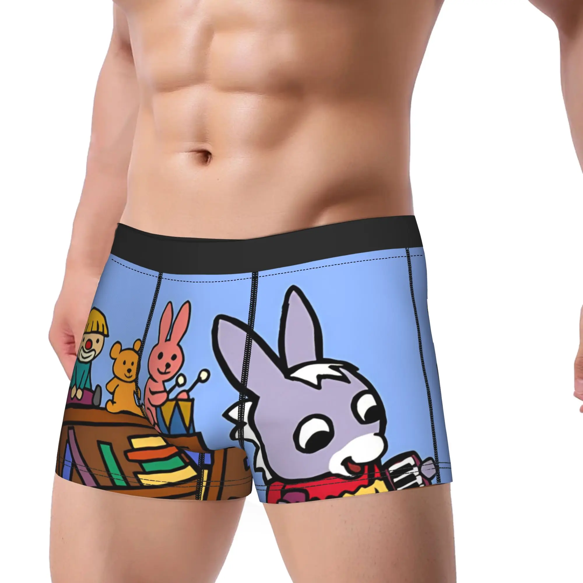 Man Trotro Cartoon Underwear French Animation Funny Boxer Briefs Shorts Panties Homme Breathable Underpants S-XXL