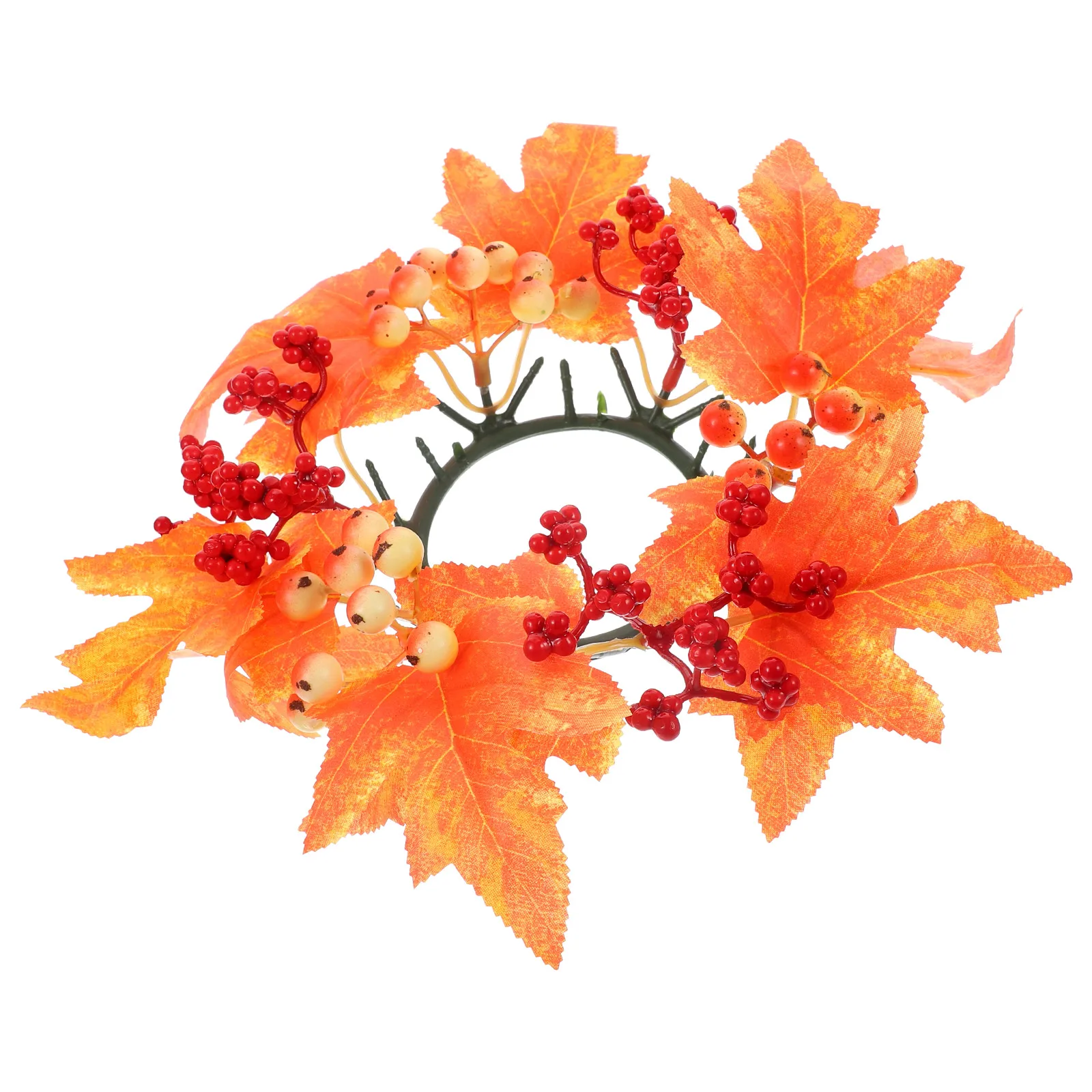 

Maple Leaf Candlestick Wreath Thanksgiving Table Decor Decorations Centerpieces Leaves for Halloween