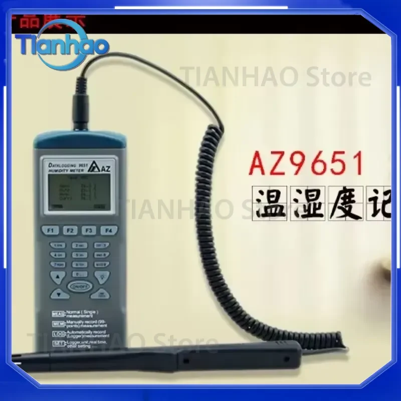 for AZ9651 Calibrated Temperature Humidity Data Logger Split Contact Thermometer Dew Point Meter Digital Hygrometer Recorder