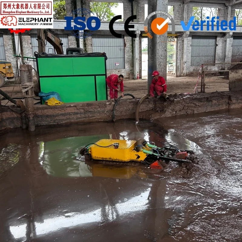 Explosion-Proof Tracked Underwater Dredging Robot, Sludge Suction Equipment for Sealed Chemical Tanks & Sewage Ponds