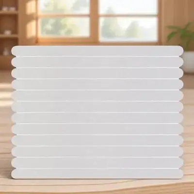 

12pcs Anti Slip Stair Tread Tape White 38X2Cm Synthetic Resin For Bath Shower Staircase Ramps Ladders Non Slip Floor Strips