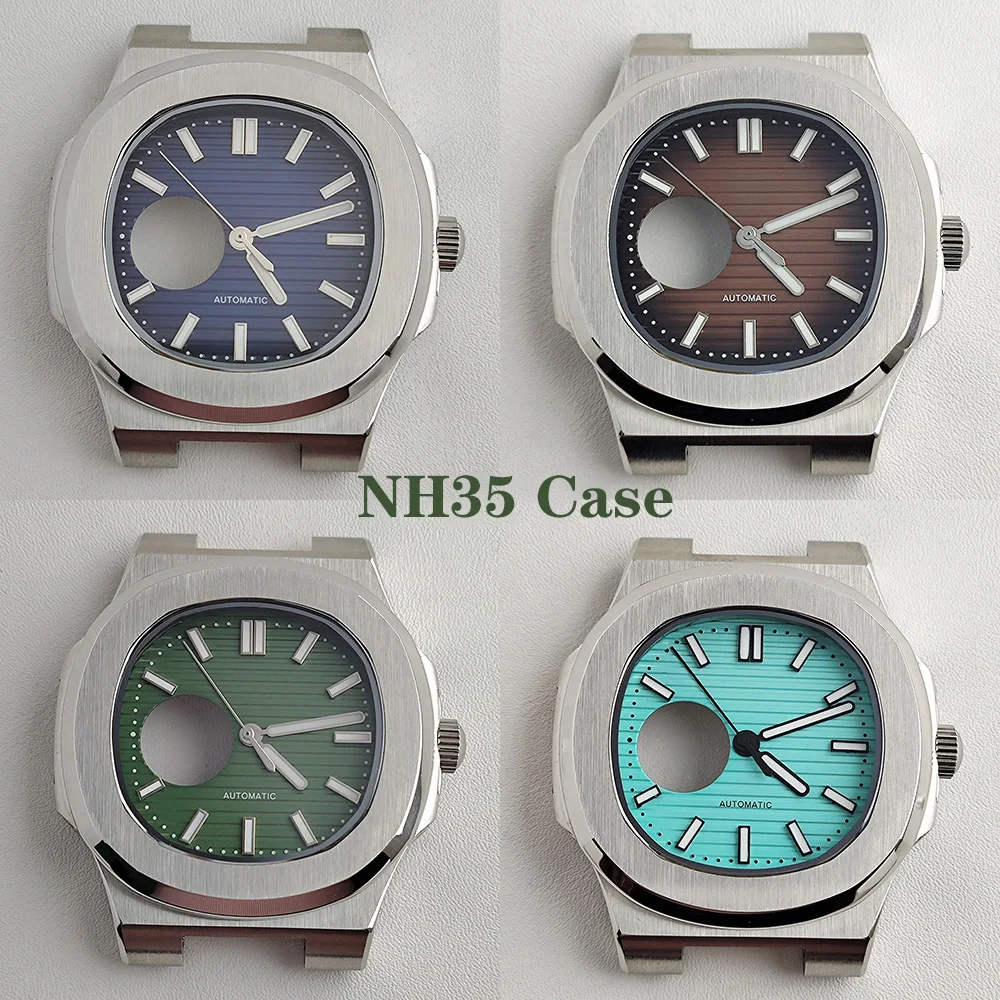 NH38 case 40mm Nautilus case Watch case Watch accessories stainless steel case suitable for nh38  Movement