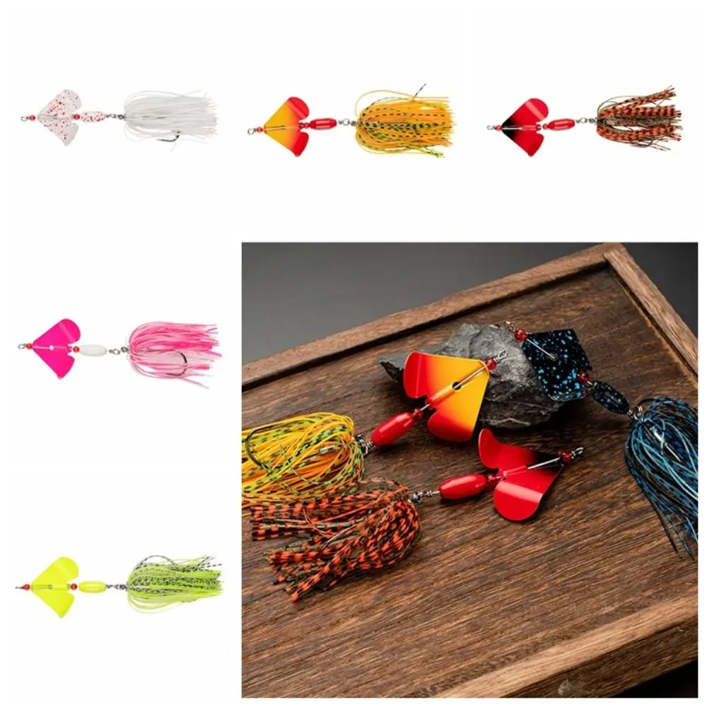 Metal Sequins Fishing Lure Blocking Grass Rotate Spinners Spoon Bait 19g Anti Hanging Spinner Bait Fishing Lure