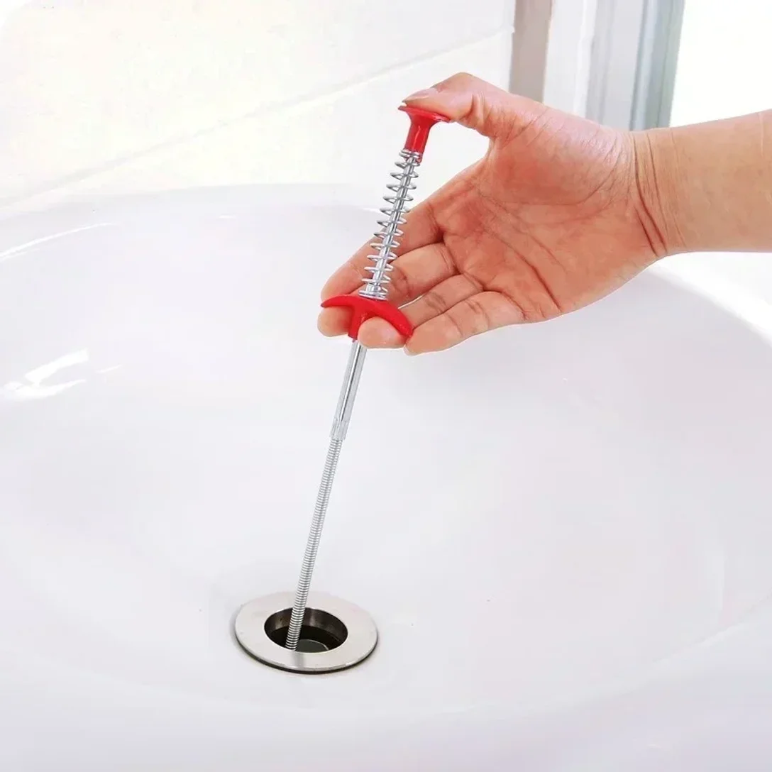 Long Reach Flexible Hair Catcher Claw Screw Drain Sink Key Pick Up Tool Grabber Cleaner 60cm