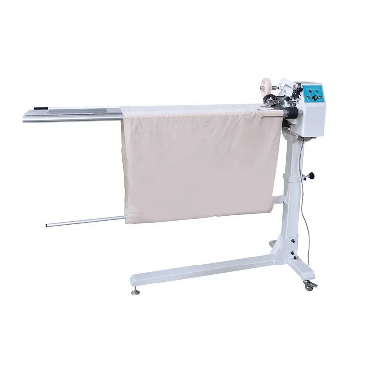 QK-933 semi automatic high speed textile fabric Leather non -woven paper cloth roll fabric strip cutter cutting machine