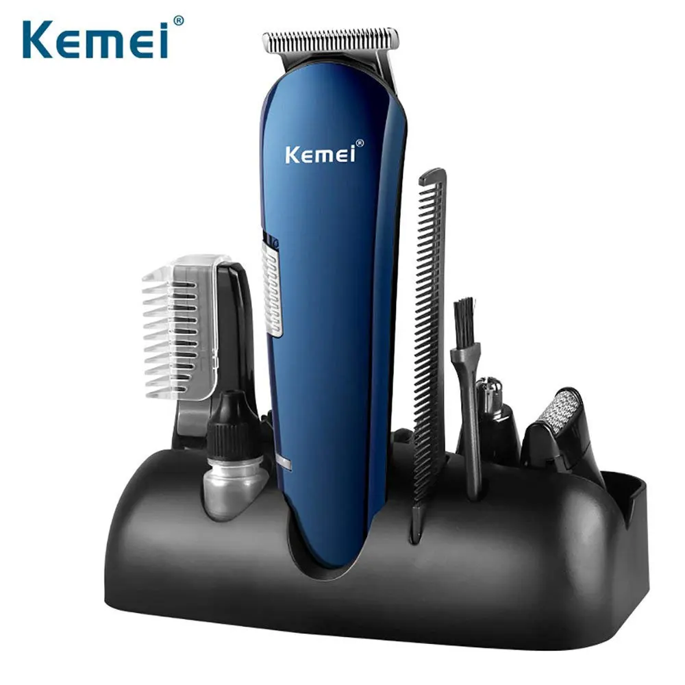 

Kemei KM-550 Multi-in-one Hair Clipper Shaver Nose Ear Eyebrow Trimmer Four Heads USB Rechargeable Hair Beard Electric Haircut