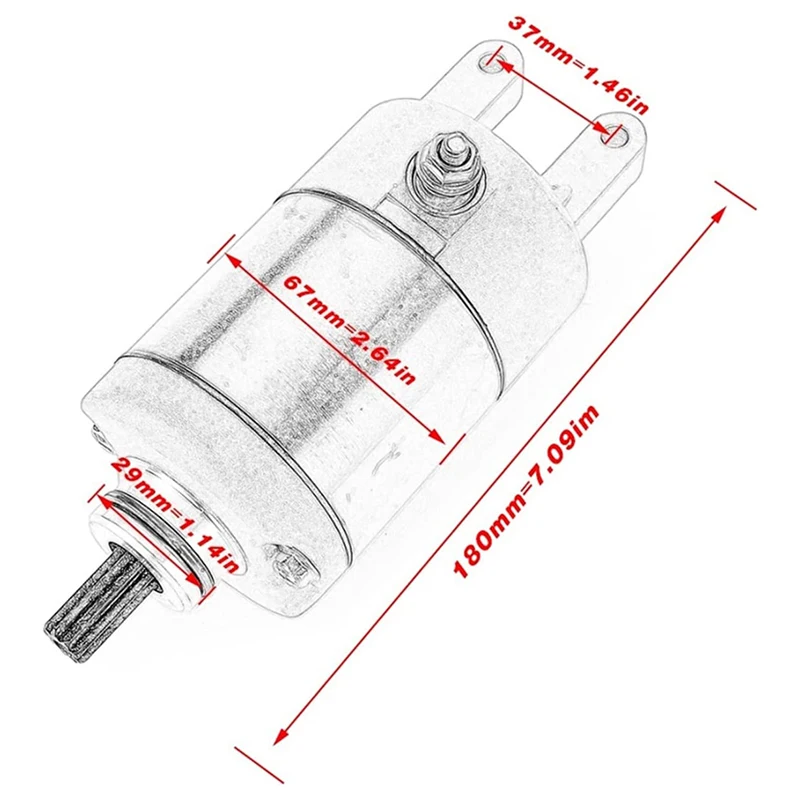 Electrical Engine Starter Motor Replace For Linhai Bighorn 260 300 400 2x4 4x4 ATV UTV Big Daddy 260 ATV 4HC-81890-00