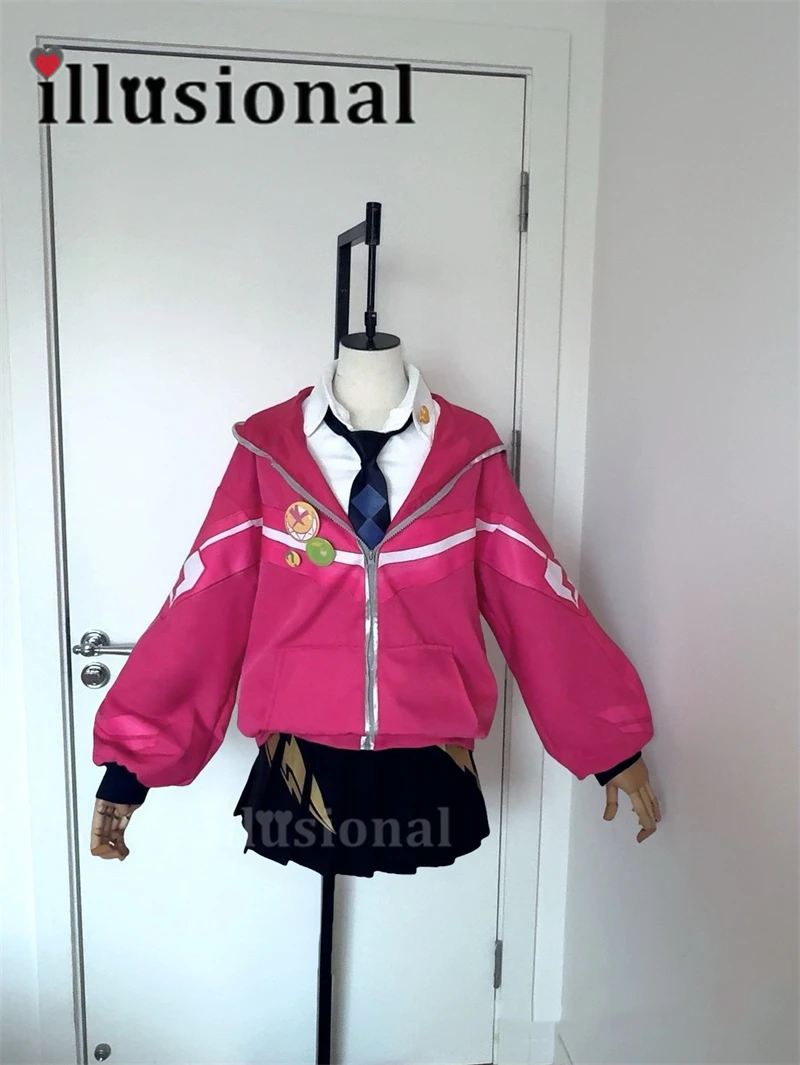 

illusional LOLM Jinx Cosplay Costume Women Jacket skirt Cosplays Game Custom size made