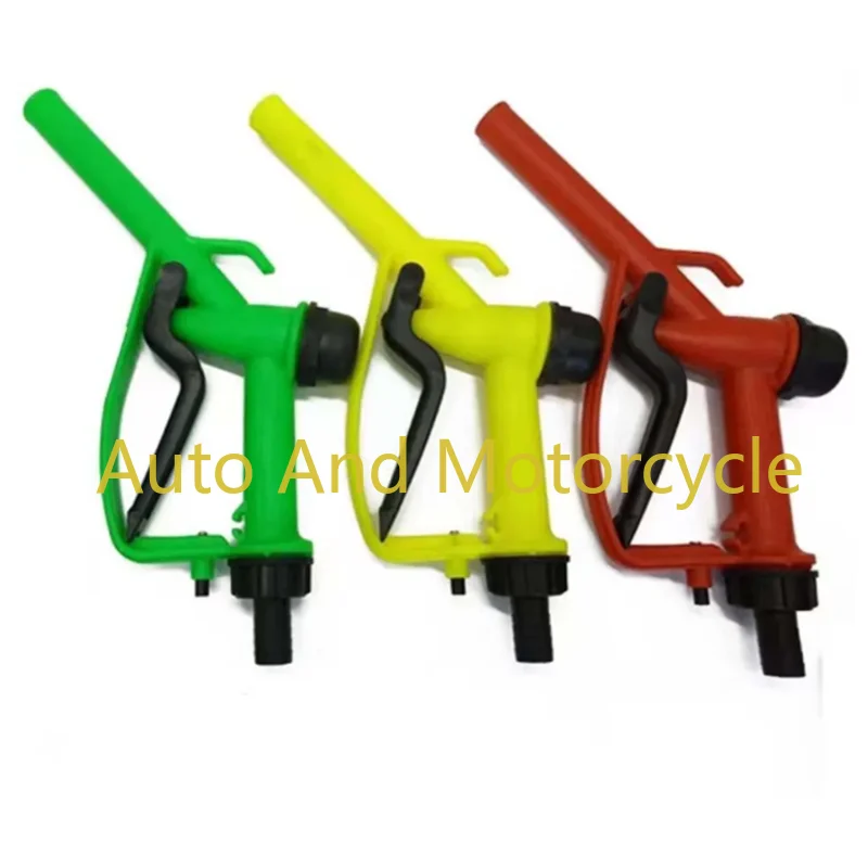 1pc Plastic Manual Heavy Duty Fuel Nozzle Gun With Hook Straight Nozzle - Diesel and Petrol Nozzle, Max Flow 45L/M