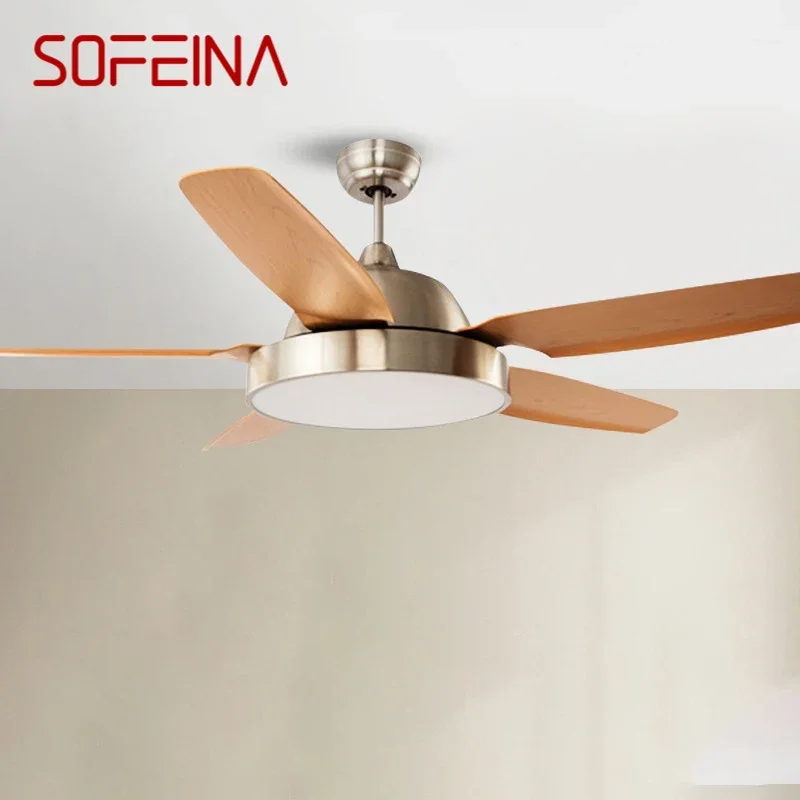 

SOFEINA Nordic LED Fan Light Modern Minimalism Restaurant Living Room Study Ceiling Fan Light Remote Electric Fan Light