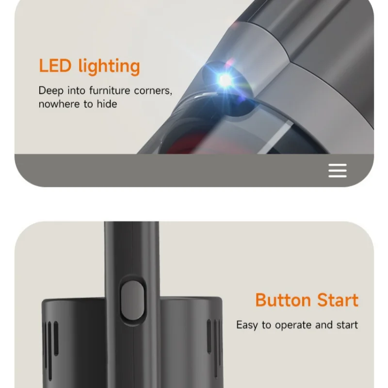 مكنسة كهربائية محمولة للاستخدام المنزلي مع قوة عالية، مجمع غبار خزان المياه الذكي والمتعدد الوظائف