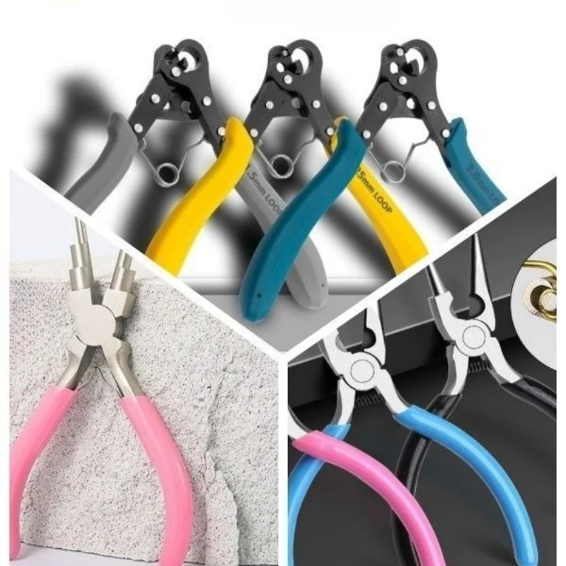 

Handmade DIY Needle Rolling Pliers Three/Six Section Winding Pliers Series Tool for DIY Making Earrings Bracelets Necklaces Tool