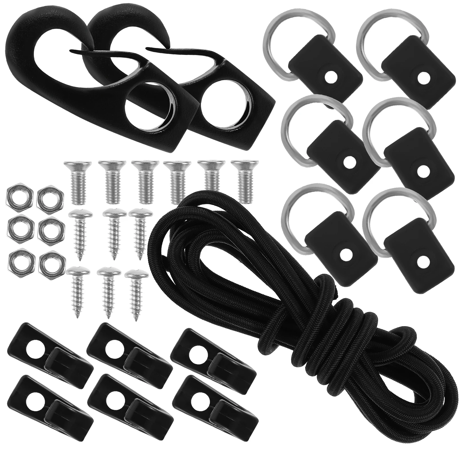 

Kayak Bungee Cord Kit Elastic Sailing Boat Ties Mooring Rope DHooks Stainless Steel J Hooks Compact Storage Strong Rope HJ304