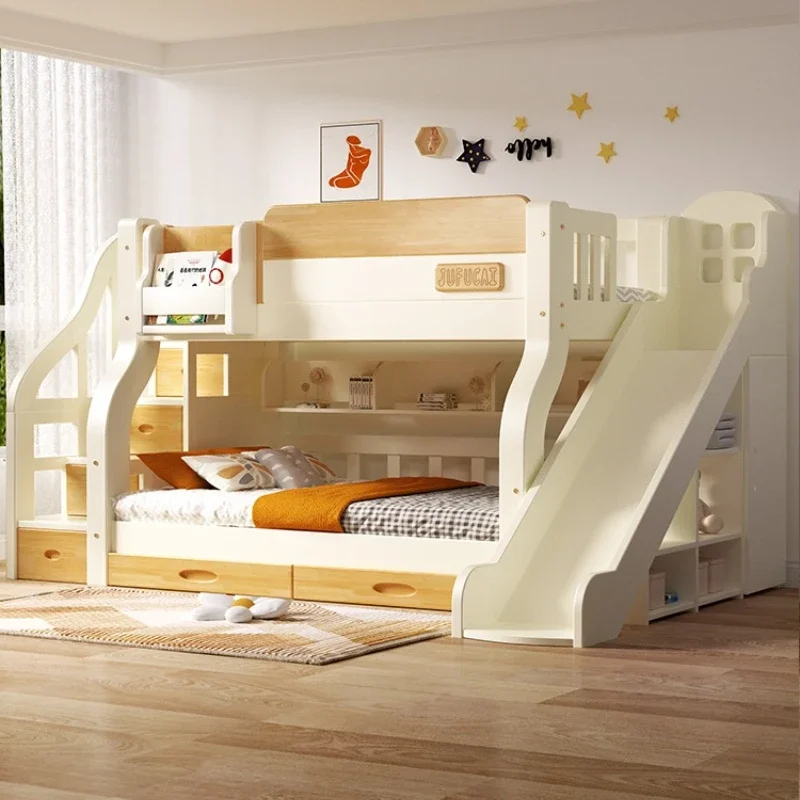 

Upper and lower beds Solid wood children's beds High and low Adult bunk Mother and child Upper and lower