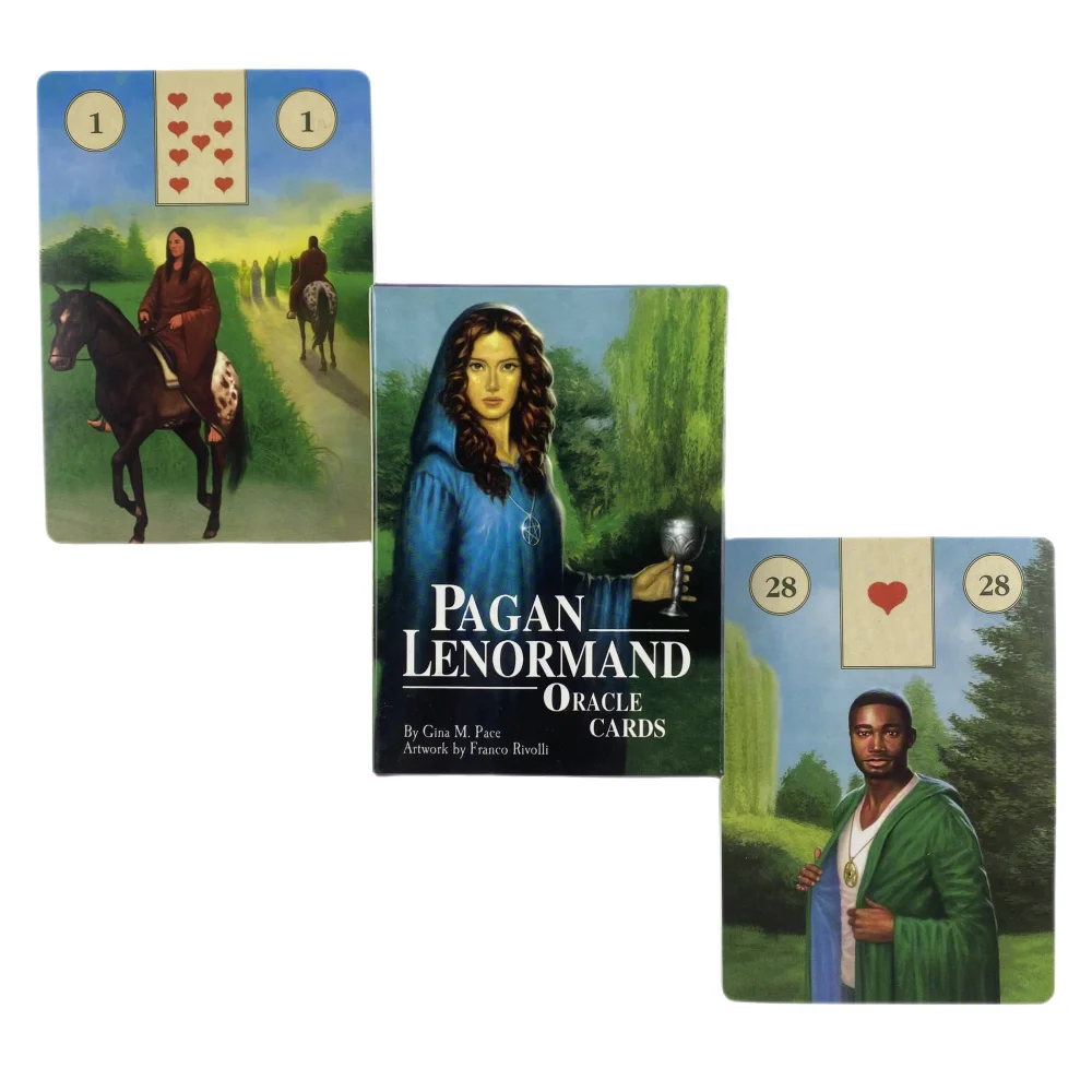 Cartes Oracle païennes Lenormand, Version anglaise, jeu de Tarot mystérieux, Divination, divertissement de fête du destin