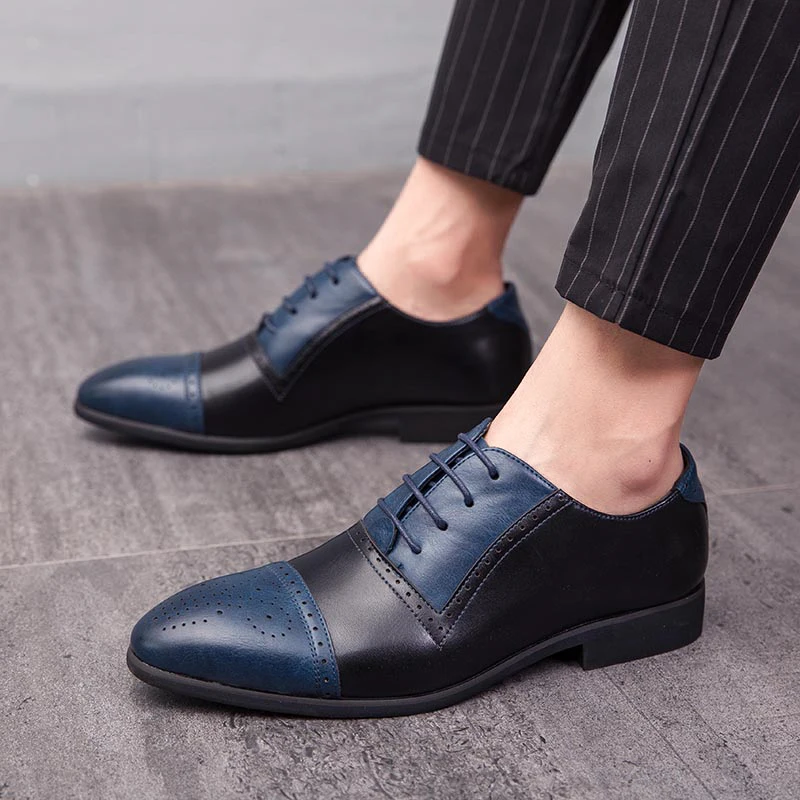 

Men's Formal Shoes in Large Size with Flat Pointed Toe Fashionable Brand Business Style Leather Surface High-quality Leather.