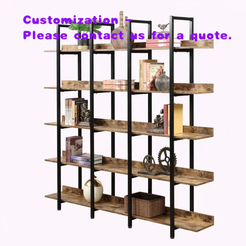 custom.New Black Frame Display Square Girl Bookcase Geometric Wall Panel Bookshelf Book Cabinet Office Book Metal Book