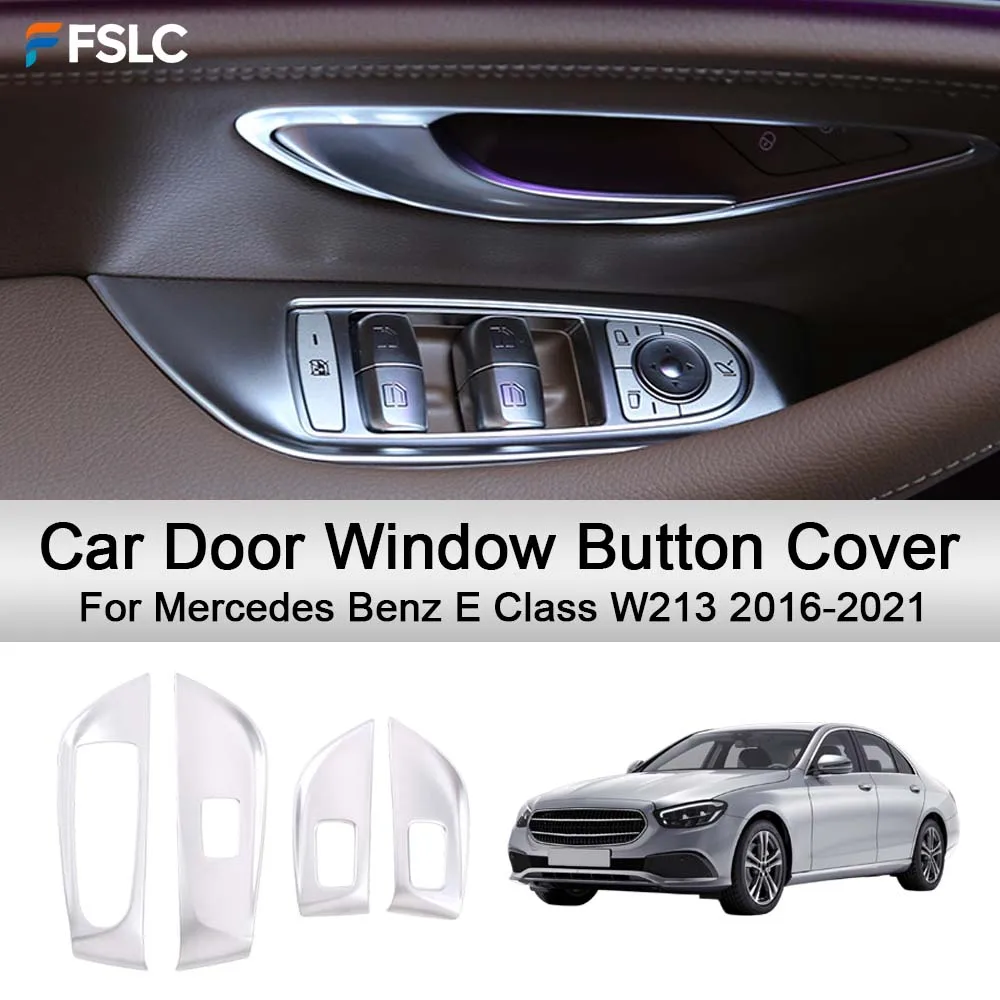 

Аксессуары для автомобилей: накладки на кнопки стеклоподъемников для Mercedes-Benz E-класса W213 2016-2021, модификация и улучшение автомобиля.