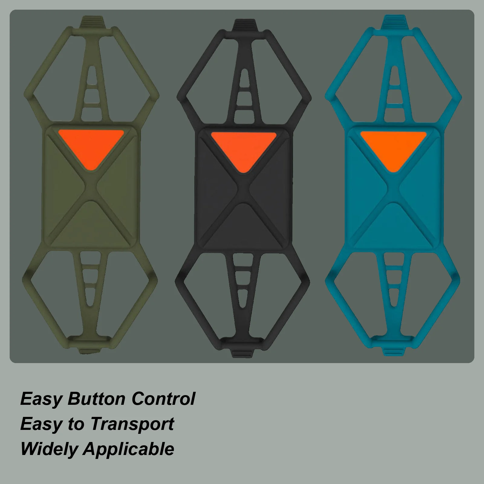 

Phone Holder Bike Scooter Phone Holder Silicone Strap High-Elasticity Anti-Slip Adjustable Stand 360 Degree Rotatable Portable