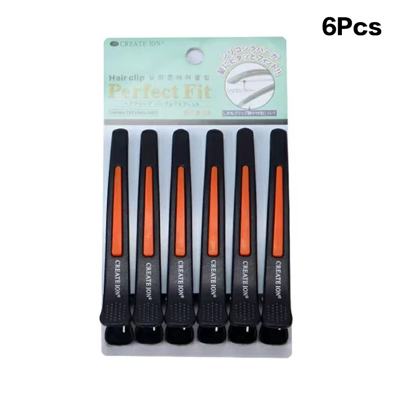 6Pcs Professional Seamless Alligator Hair Clips For Barbershop Haircutting Sectioning Salon And Household Beauty Styling Tools_voghion.com
