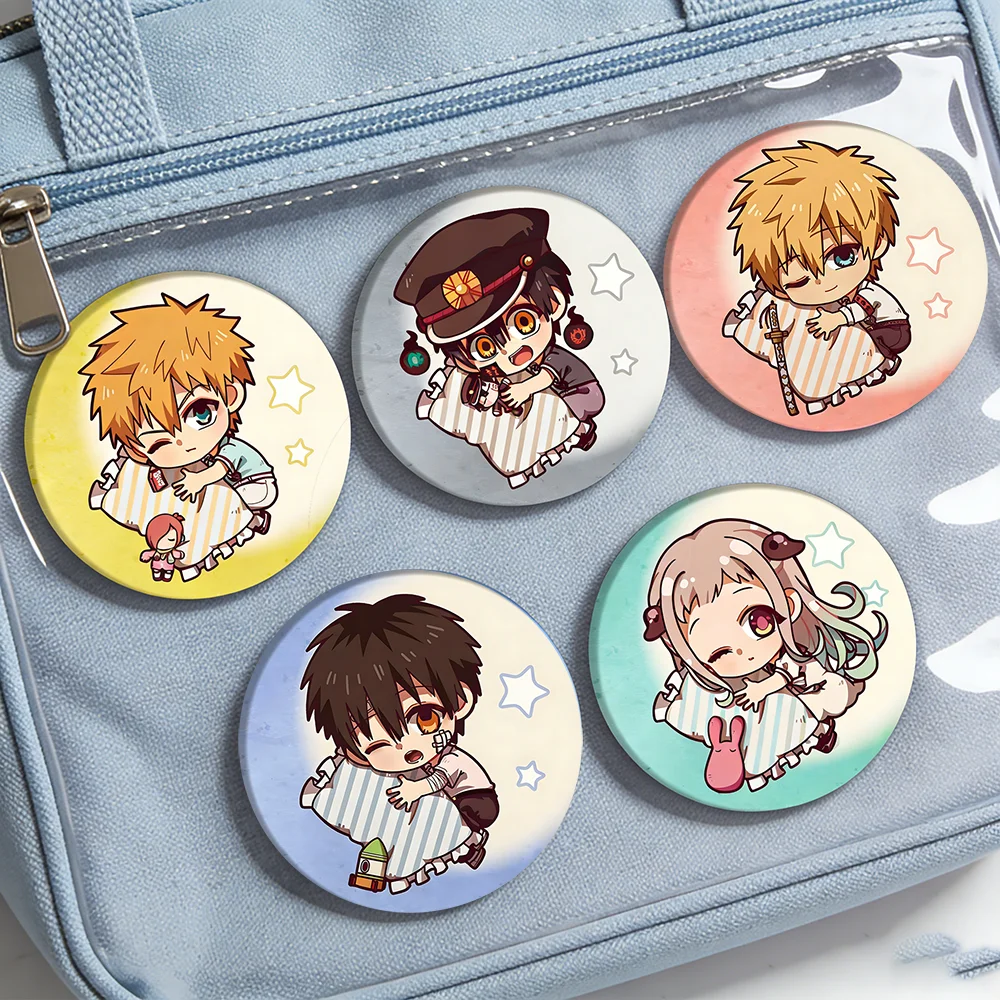 Interesting Pattern Badge Brooch, Hot 1PcToilet-bound Brooches Takeba Megami Yuuki Tensei Makoto Yukari Cosplay Keychain