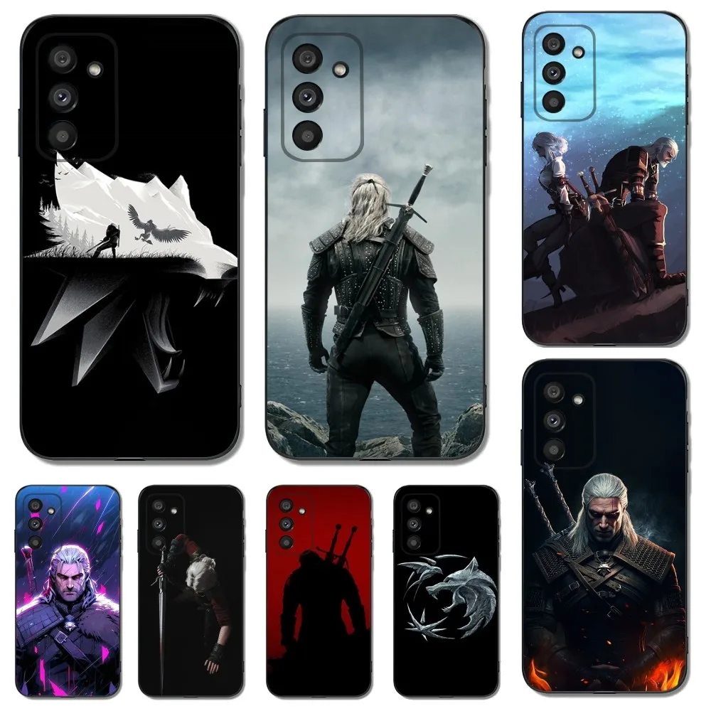 The W-Witcher Game Phone Case for SamsungS24,S23,S22,S21,S20 Ultra Pro S10,S30Plus,20 Ultra Black Cover