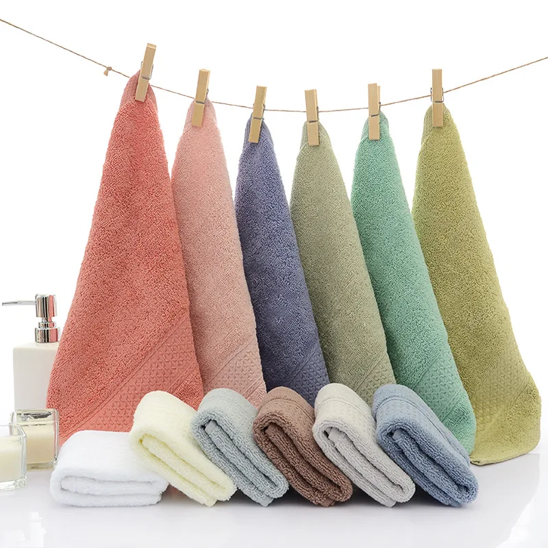 Japanese Original Pure Cotton Oversized Thick Square TowelStylish Minimalist Solid-Color Kitchen&Kids’ Hanging Towel New Arrival