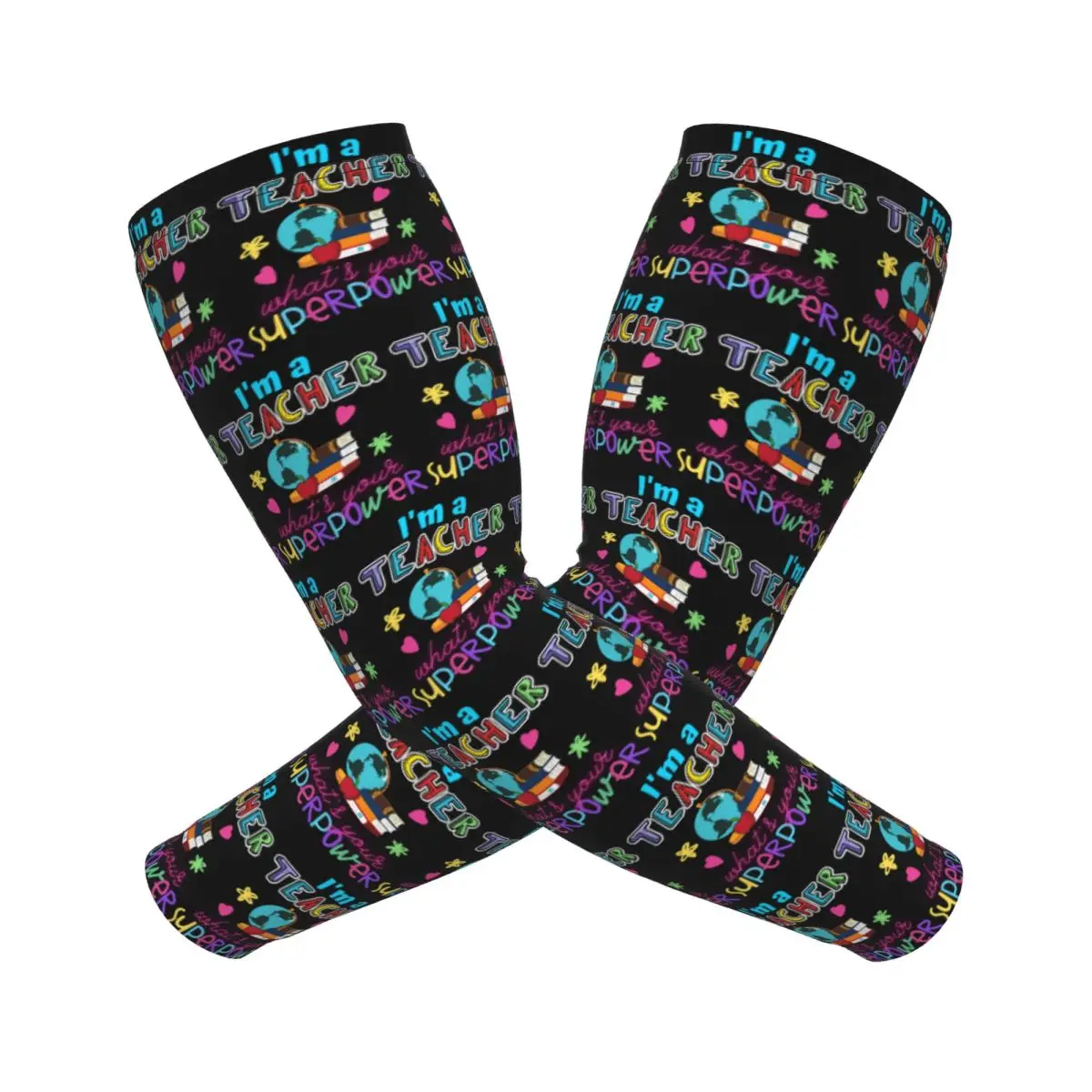 أنا معلم ما هو قوتك الخارقة أكمام أذرع تبريد للرجال والنساء للحماية من أشعة الشمس فوق البنفسجية وتغطية الوشم الرياضية وركوب الدراجات #1