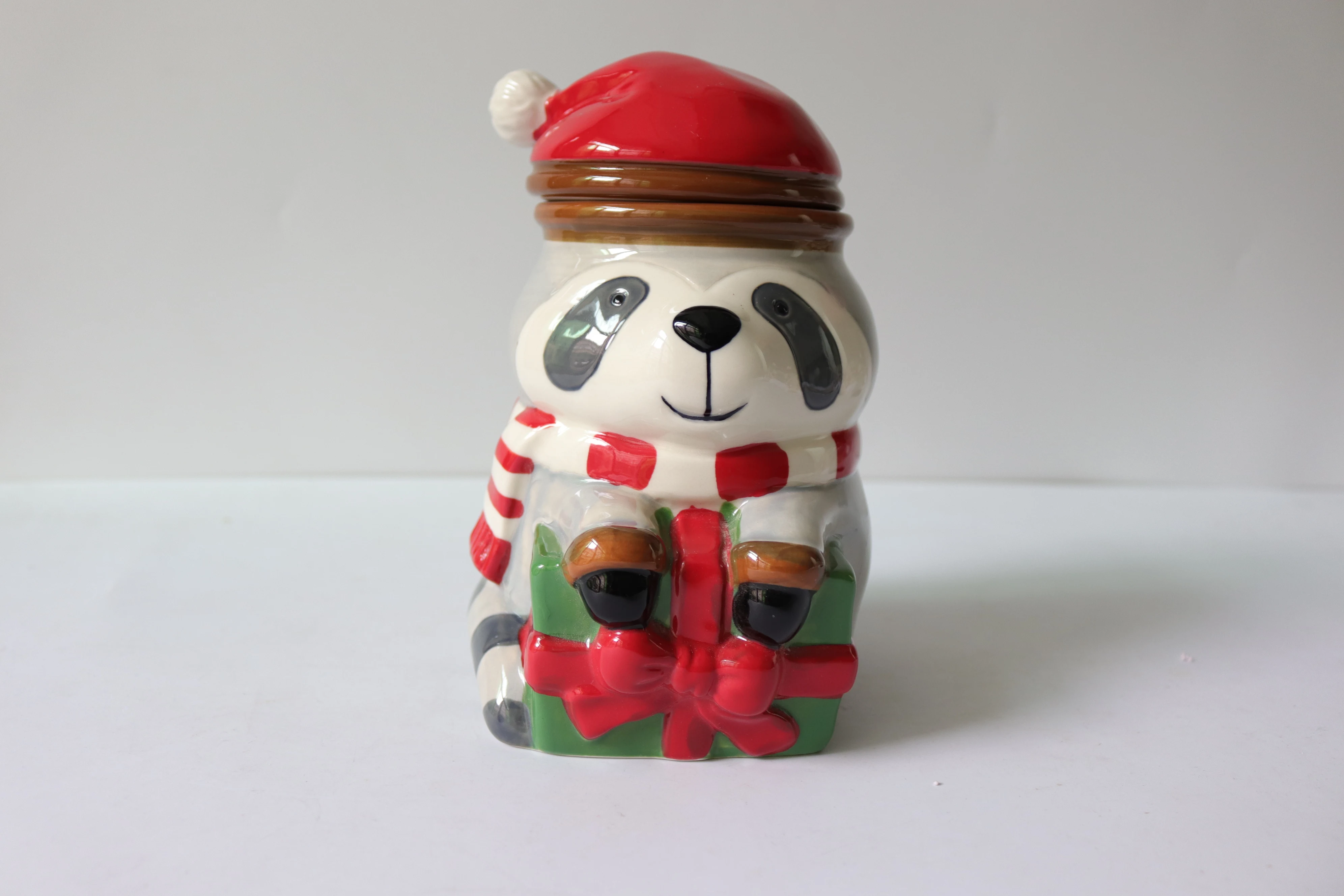 برطمانات سيراميك، برطمانات تخزين سيراميك منزلية ثلاثية الأبعاد مرسومة يدويًا، برطمانات حلوى، زينة هدايا عيد الميلاد، وإعطاء هدايا