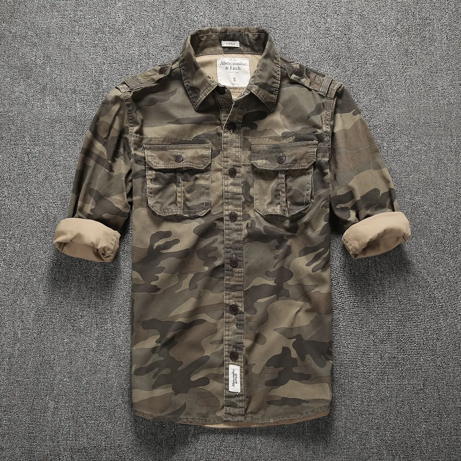 Sand Desert Jungle Camouflage Cotton Shirts for Men 2024 Spring Autumn Multi Pockets Long Sleeve Blouses for Youth Male Coats