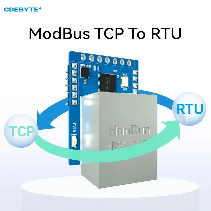 NT1-B Serial to Ethernet Module ModBus Gateway MQTT DNS CDEBYTE RJ45 TCP to RTU Transparent Transmission Simultaneous Collection