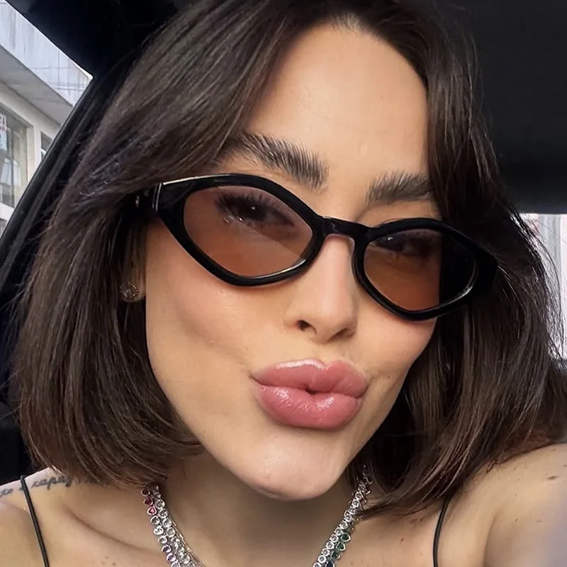 

Винтажные солнцезащитные очки «кошачий глаз» для женщин и мужчин, брендовые дизайнерские модные солнцезащитные очки, женские трендовые солнцезащитные очки, уличные очки UV400