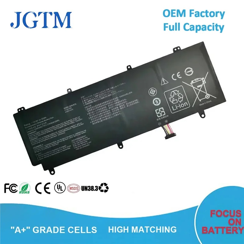 Imagem -01 - Jgtm-bateria do Portátil para Asus C41n1805 15.4v 50wh Alta Qualidade Gx531gs Gx531gx Gx531gm jgtm bateria do portatil para asus c41n1805 154v 50wh alta qualidade gx531gs gx531gx gx531gm 01