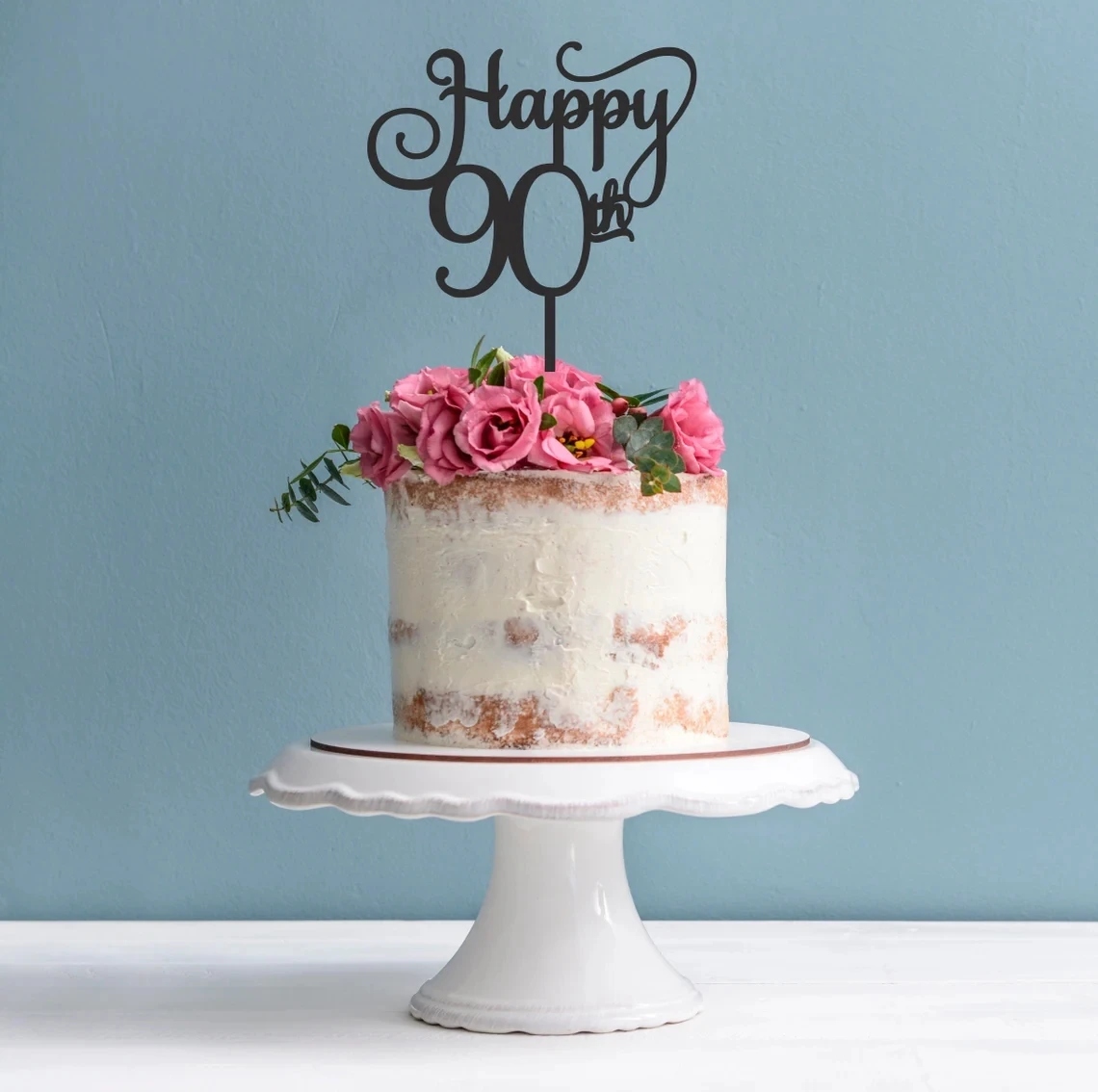 Happy 90th Birthday Cake Topper 90th Topper Cake Decoration Cake Decorating Cake Toppers Birthday Cake Topper