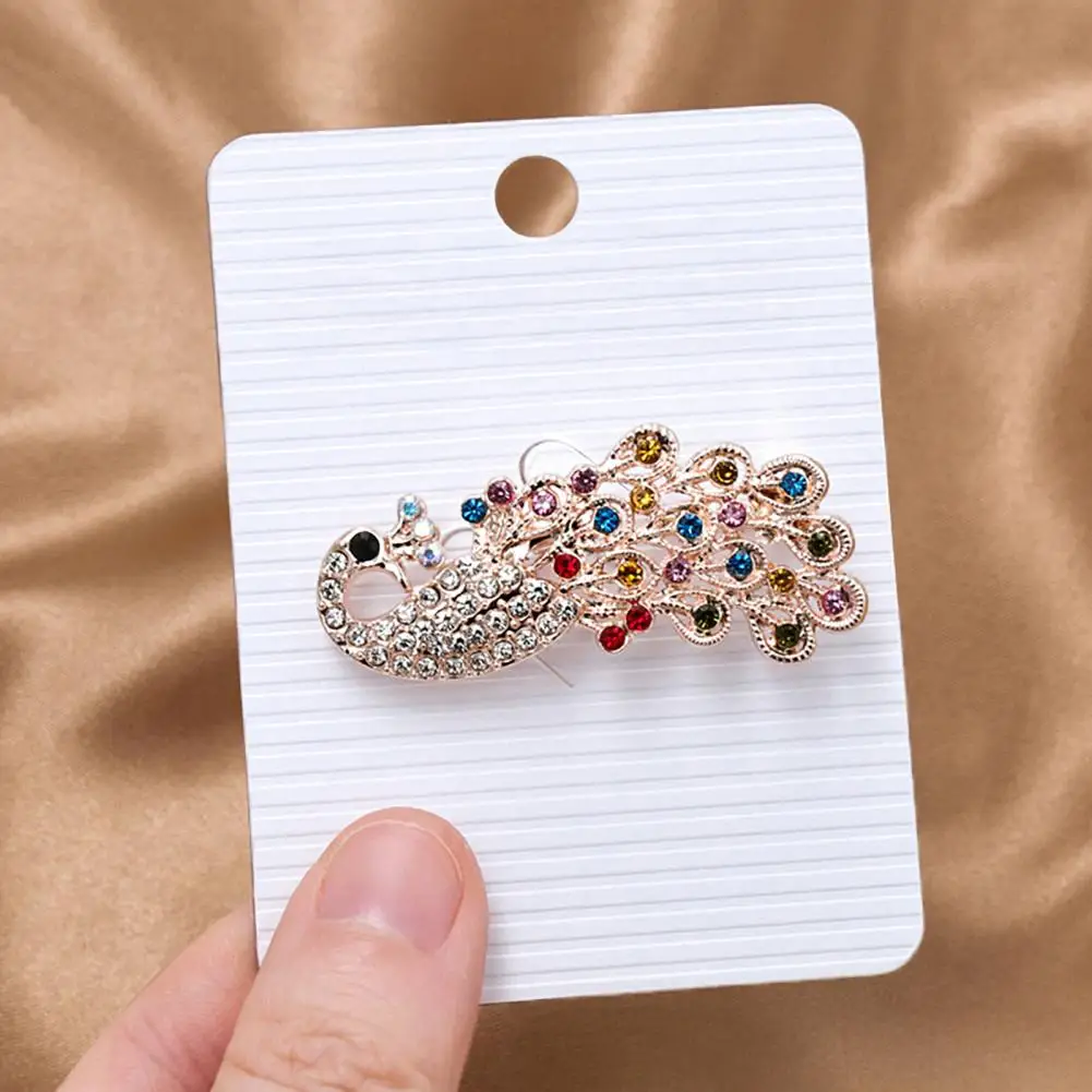 Oxidation Resistant Brooch Alloy Peacock Pin Rhinestone Peacock Brooch Pin Shape Alloy Lapel Pin Sweater Cardigan Coat for Women