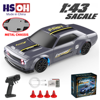 1:43 4WD RC Drift Car With Metal Chassis 2.4G High Speed Four Wheel Drive Remote Control Mini Racing Car Models Toy for Boy Gift