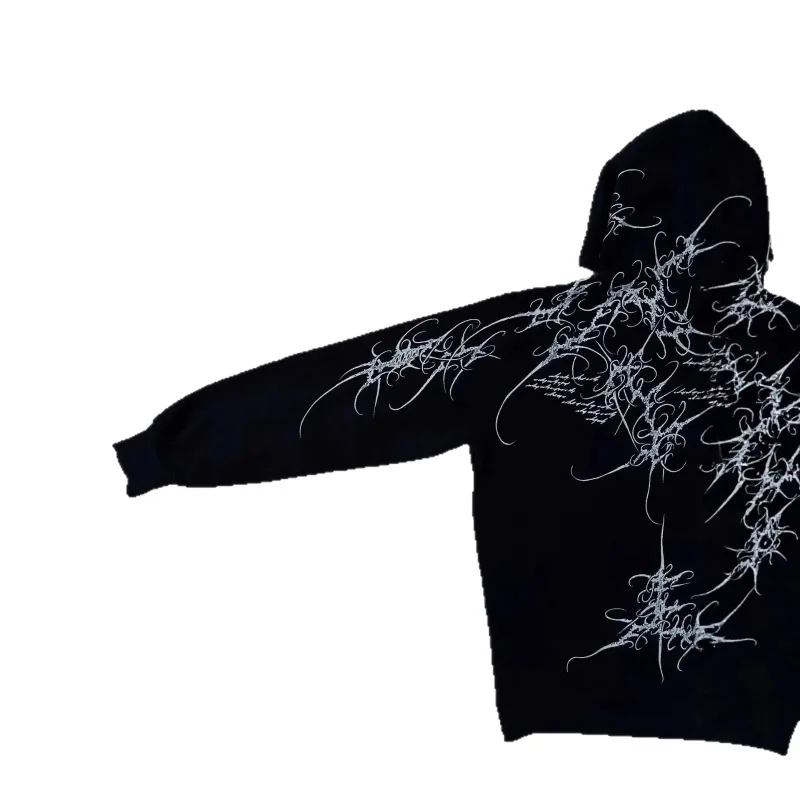 American Harajuku Hoodie Y2k High Street Dark Style Clothing Fashion Retro Hoodie Women Gothic Punk Loose Sweatshirt Streetwear