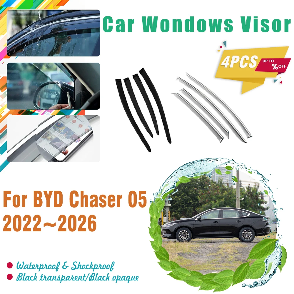 Car Windshields For BYD Destroyer Quzhujian 05 Chaser King 2022~2026  Window Visors Rain Guards Weathershields Carro Accessories