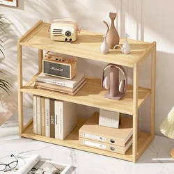 Office Desktop Wooden Bookshelf Household Bedroom Multi-layer Cosmetics Perfume Book Sorting Balcony Green Plant Storage Rack